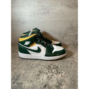 Nike Air Jordan 1 Retro Mid Sonics Noble Green Pollen Yellow US 7Y W8.5 New